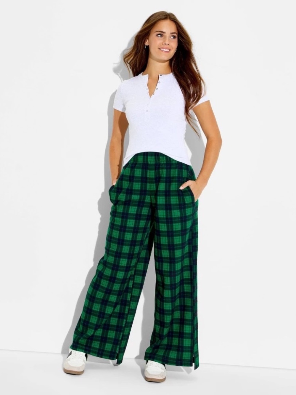 Women's DK Ground Plaid Graphic Sweatpants - Forest Green XXL